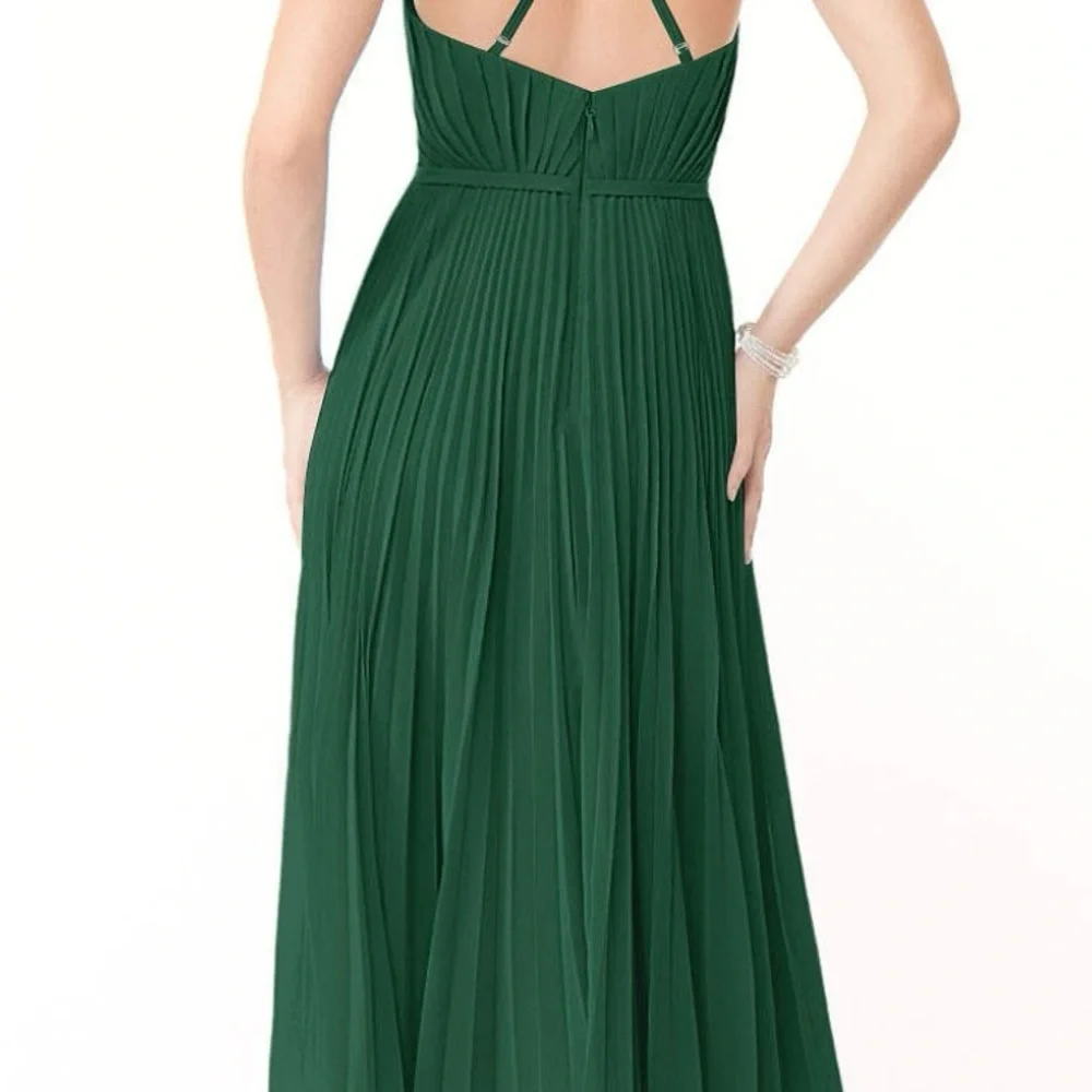 NWT Azazie x Kendall+Kylie Dasha Dress. Size A12. Color Pine (#84). Unaltered. - Picture 5 of 14
